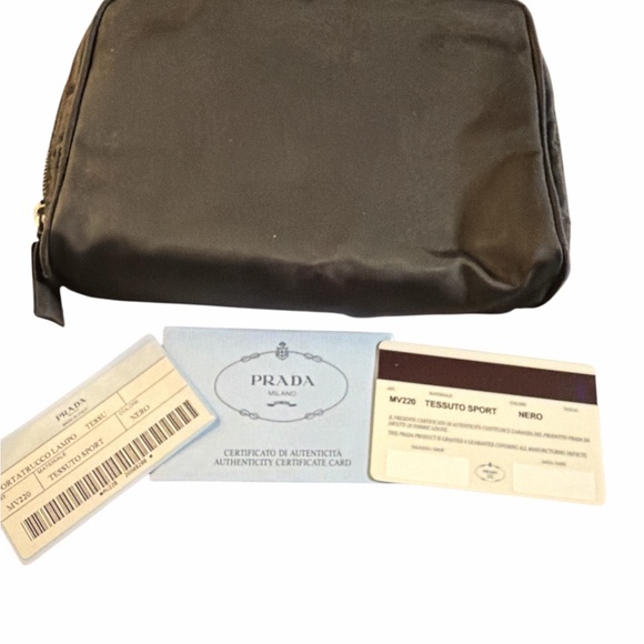 Authentic Prada MV220 Tessuto Sport Nylon Pouch - Nero Black (Full Set) - Picture 2 of 4